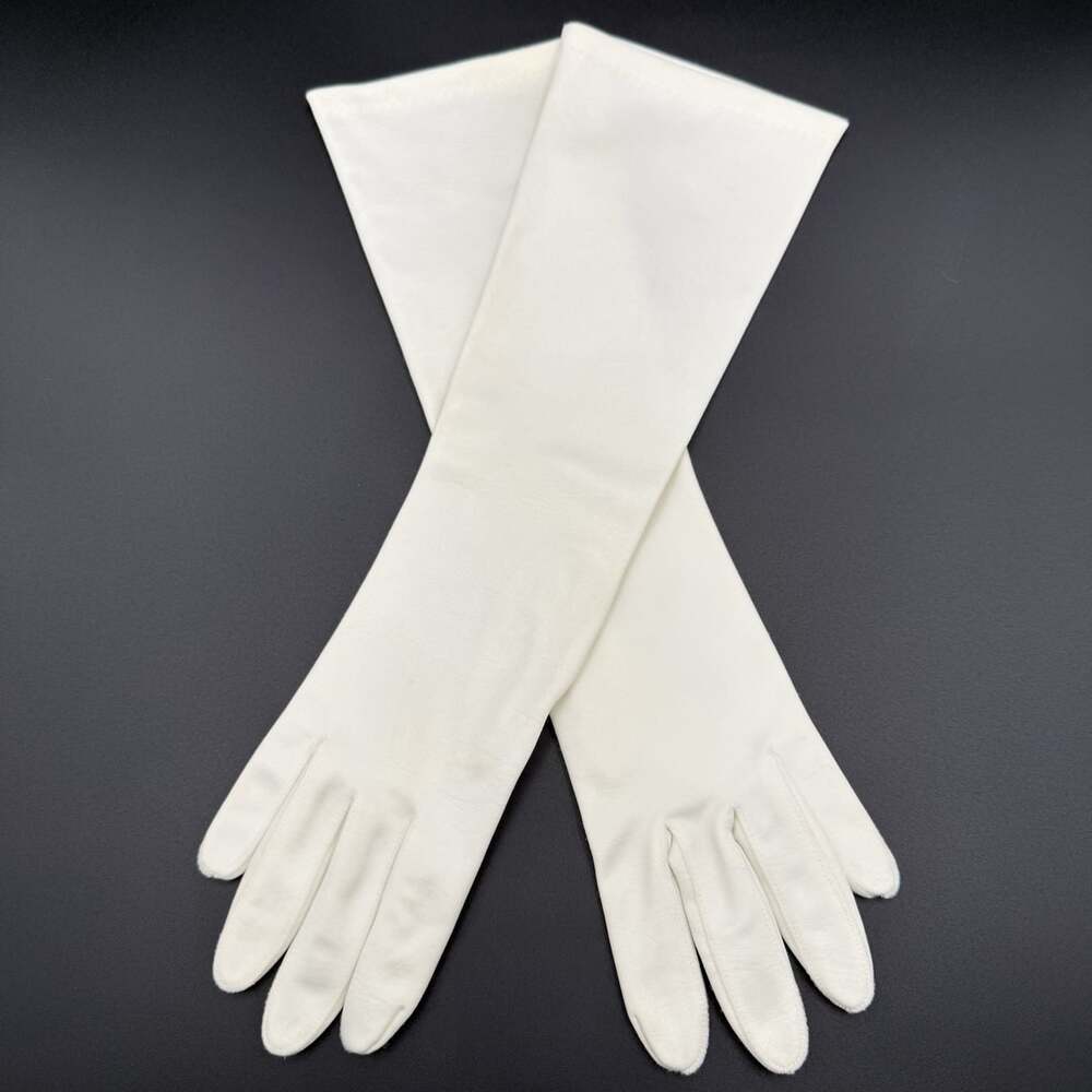 Vintage Hansen Ivory Opera Gloves Women’s Long Formal Bridal Evening 14.5”